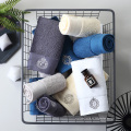 toallas de mano de algodón suave de bordado personalizado de marca de lujo